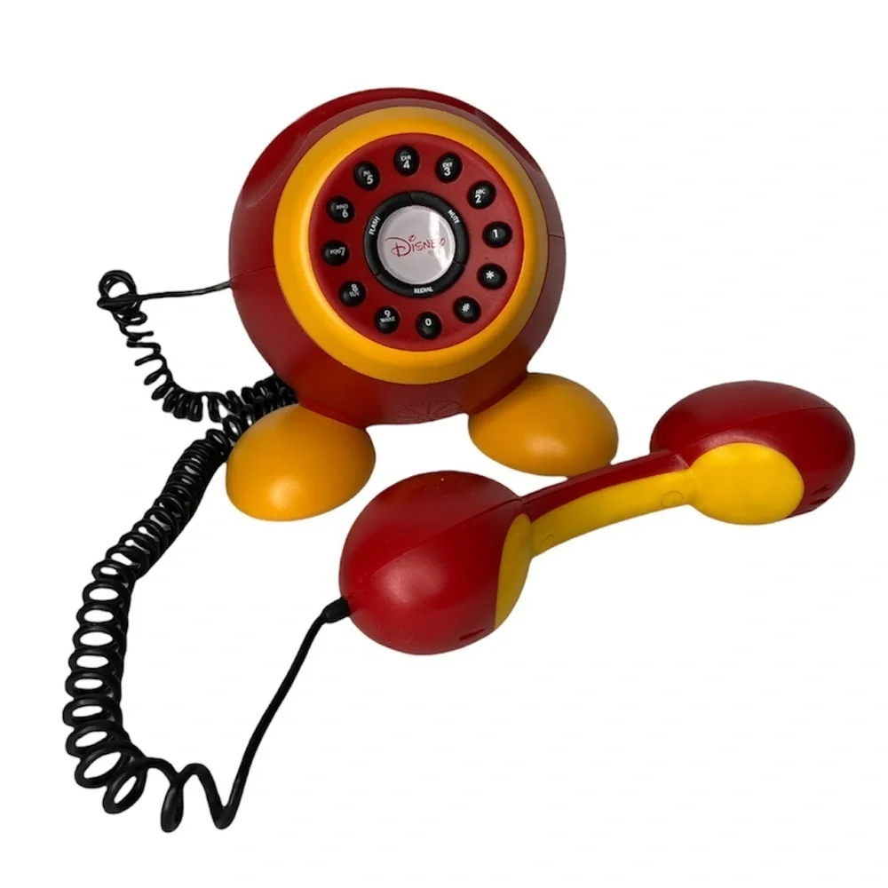 Disney‎ Mickey Phone Light Up Tone/Pulse Push Button 2004 Model DPH8020-C Tested